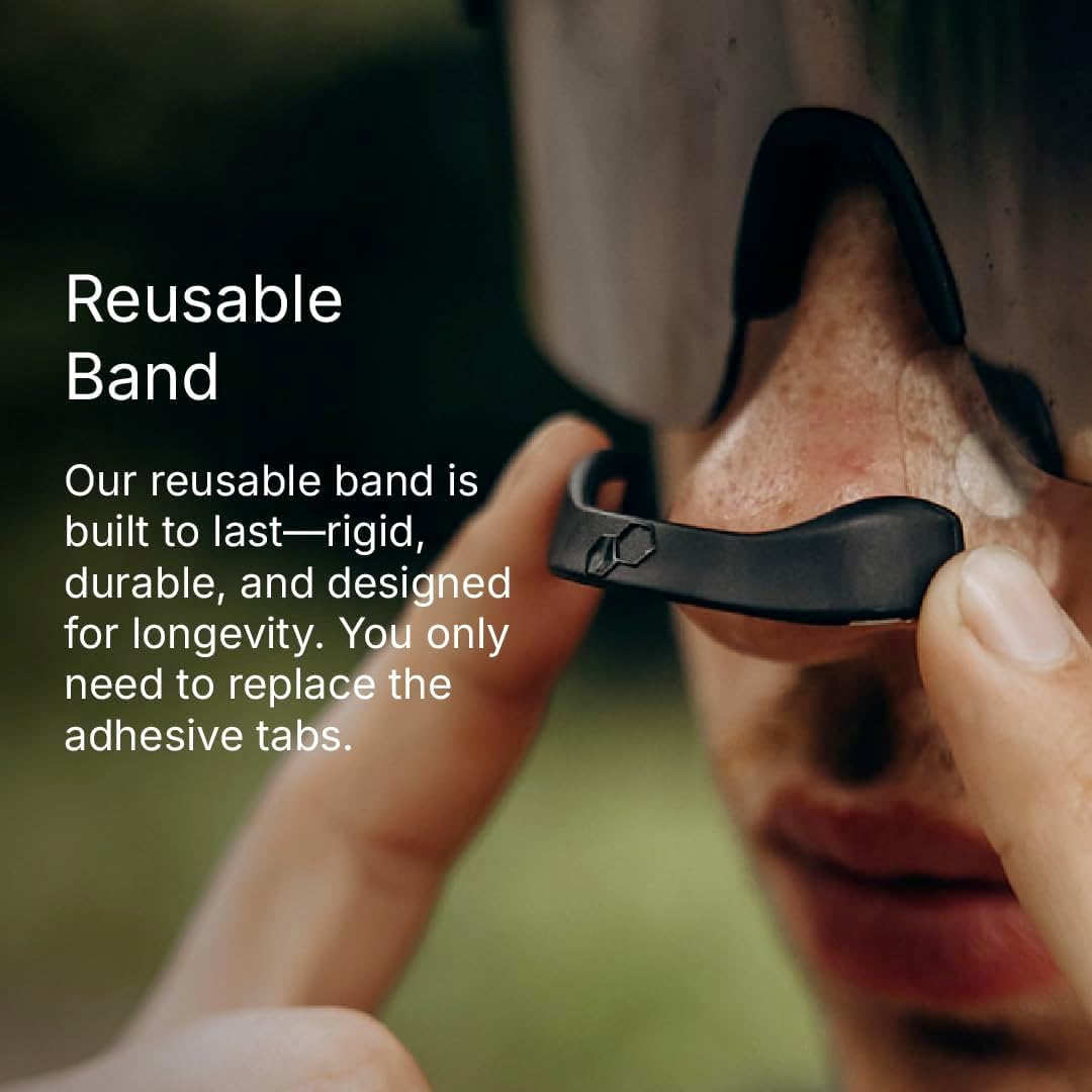 Kit de iniciación de tira nasal para respirar - Aumenta la ingesta de oxígeno, reduce los ronquidos, mejora la calidad del sueño - Resistente al sudor.