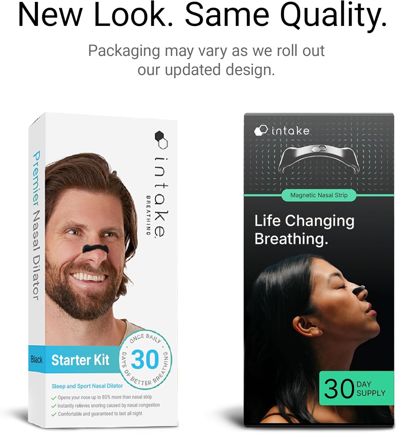 Kit de iniciación de tira nasal para respirar - Aumenta la ingesta de oxígeno, reduce los ronquidos, mejora la calidad del sueño - Resistente al sudor.