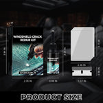 Kit de reparación de grietas para parabrisas, kit de reparación de grietas de vidrio actualizado 2025, líquido de reparación de vidrio rápido de 5 minutos, de larga duración para parabrisas, ventanas