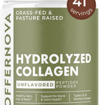 Polvo de péptidos de colágeno hidrolizados - 100% puro, alimentado con pasto y sin sabor para mujeres y hombres - para huesos saludables, articulaciones, cabello y piel