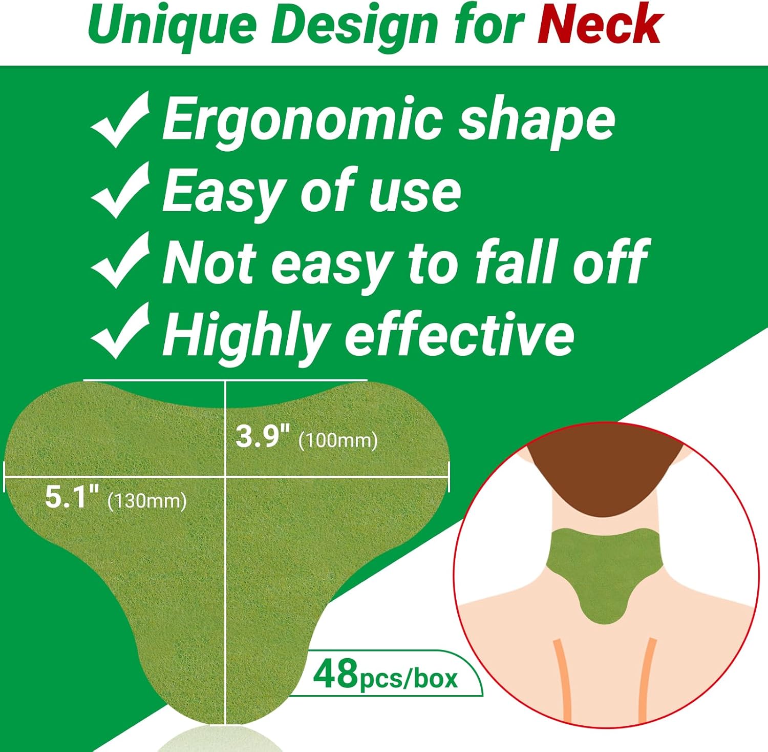 Parches para el dolor de cuello de calor de máxima resistencia a base de hierbas, 8 horas de calor extra fuerte, calentamiento profundo, dolor de articulaciones.